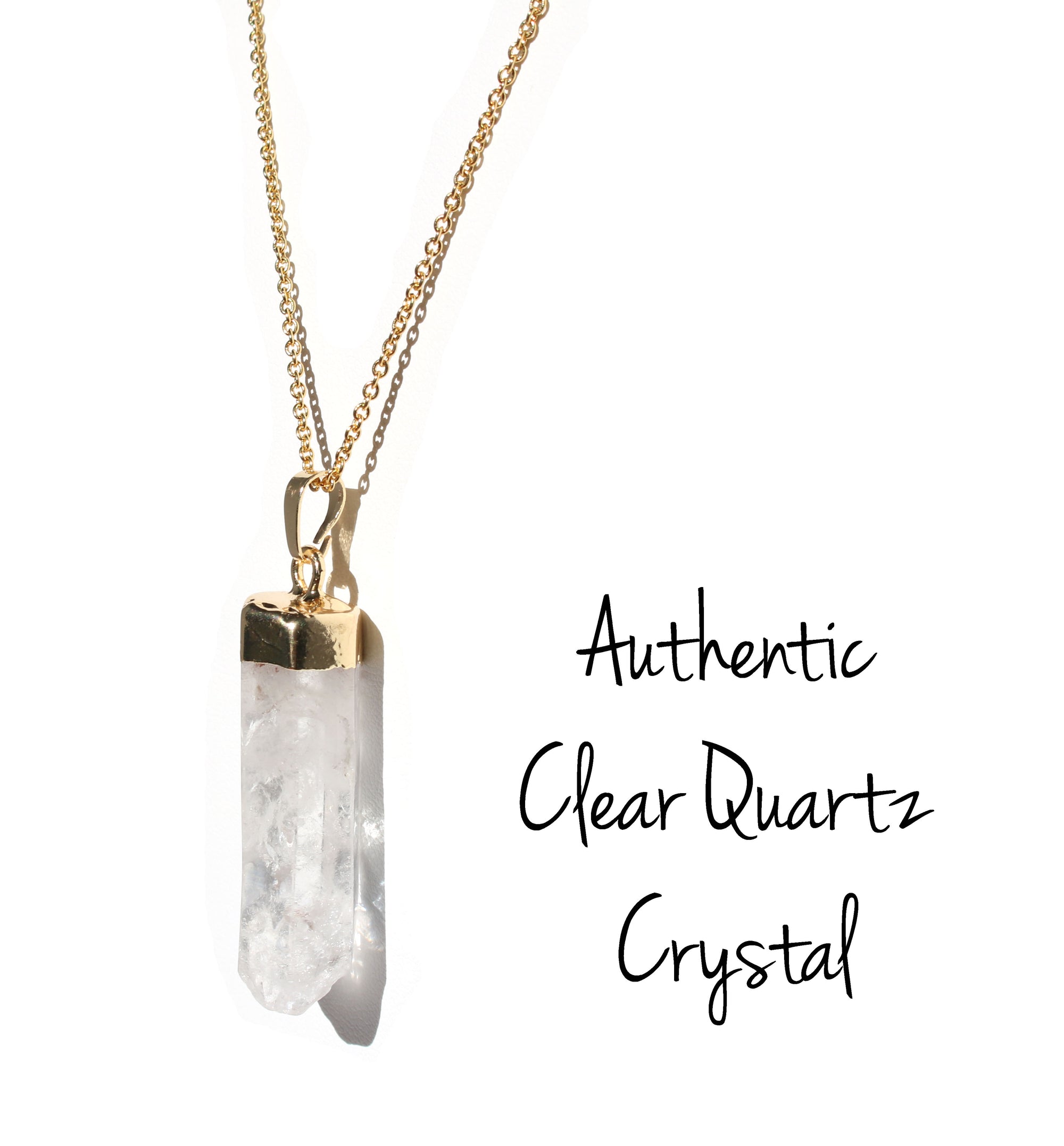 Crystal Point Pendant Mini Clear Quartz Gold - Cielocrystals.com – Cielo  Crystals