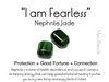 Nephrite Jade Mala Beads Necklace - "I am Fearless" - MeruBeads