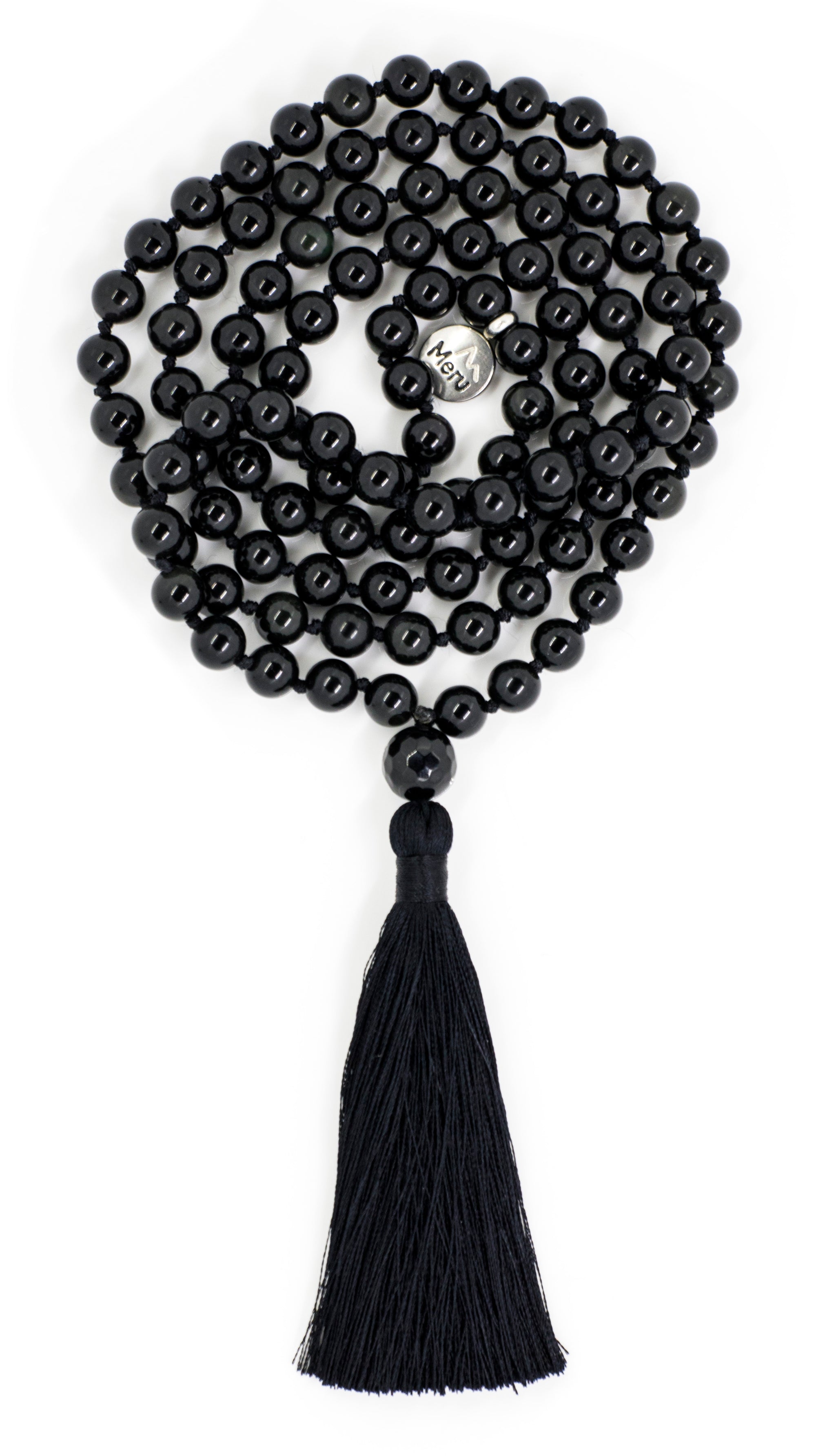 Natural Black Obsidian Eight Patron Saint Buddha Pendant Necklace –  zenheavens