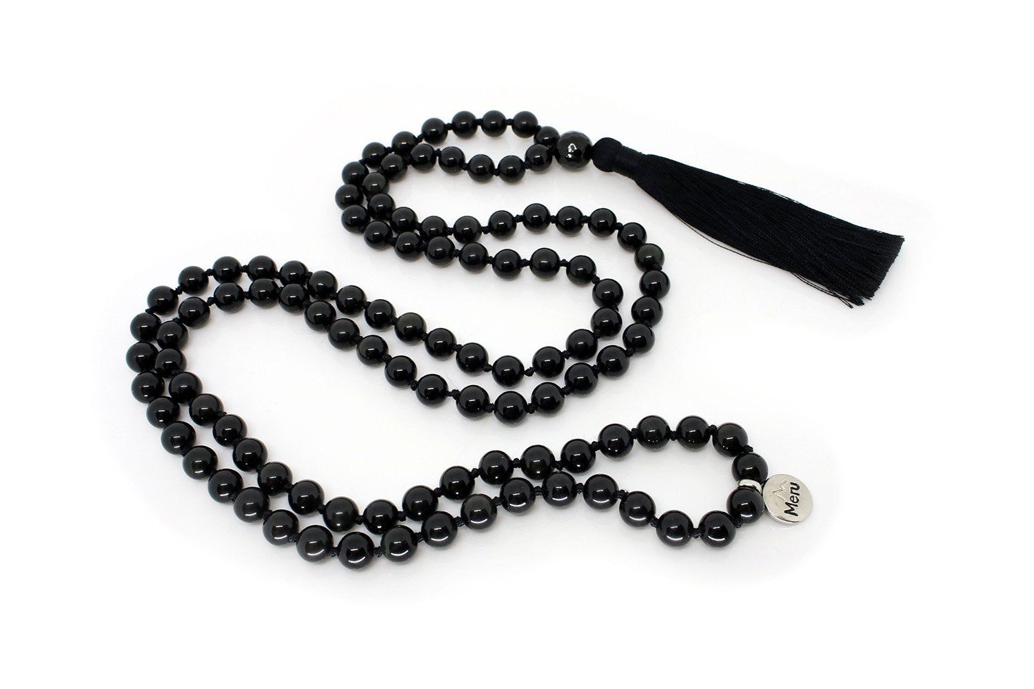 Buy Black Obsidian Beaded Necklace 18-20 Inches in Stainless Steel 176.45  ctw at ShopLC.