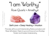 Amethyst & Rose Quartz Ombre Mala Beads - "I am Worthy" - MeruBeads