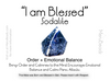 Sodalite Mala Beads Necklace - "I am Blessed" - MeruBeads