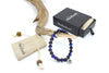 Tiger's Eye Blue & Black Sandalwood Wrap Bracelet for Men - MeruBeads