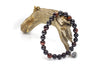 Tiger's Eye Red & Black Sandalwood Wrap Bracelet for Men - MeruBeads